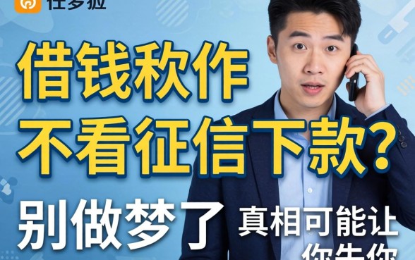 哪个借钱软件不看征信下款？别做梦了，真相可能让你失望