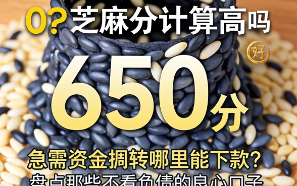 芝麻分650分算高吗？急需资金周转哪里能下款？盘点那些不看负债的良心口子