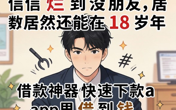 我征信烂到没朋友,居然还能在18岁借款神器快速下款app里借到钱