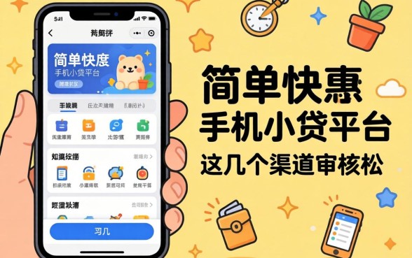 实测下款简单快的手机小贷平台，这几个渠道审核松