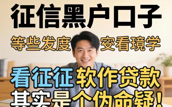 我试了几个所谓的征信黑户口子,结果发现那些宣传不看征信的软件贷款其实是个伪命题