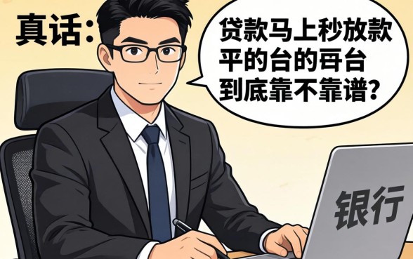 银行经理说真话:贷款马上秒放款的平台,到底靠不靠谱?