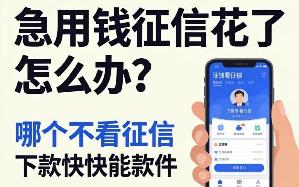急用钱征信花了怎么办？哪个不看征信 下款快的软件能解燃眉之急？