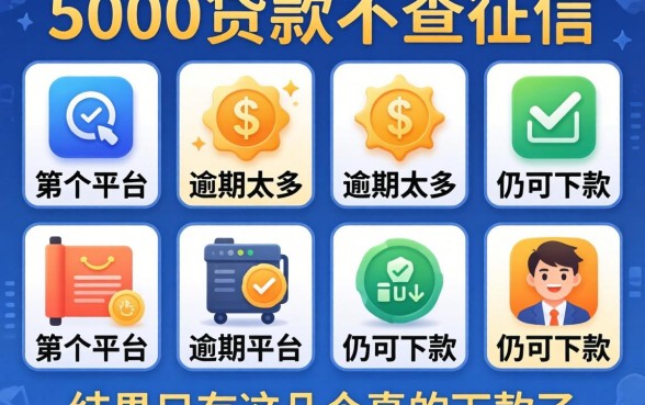 我试了7个声称5000贷款不查征信和逾期太多仍可下款的平台，结果只有这几个真的下款了