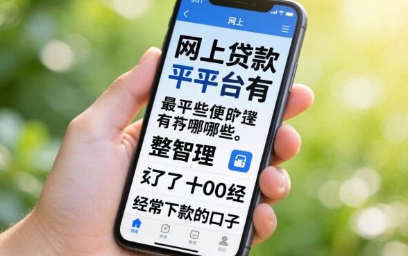手机网上贷款平台有哪些？整理了十个经常下款的口子