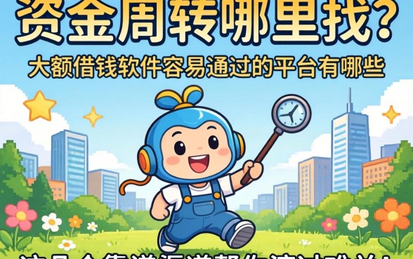 急需资金周转哪里找？大额借钱软件容易通过的平台有哪些？这几个靠谱渠道帮你渡过难关！