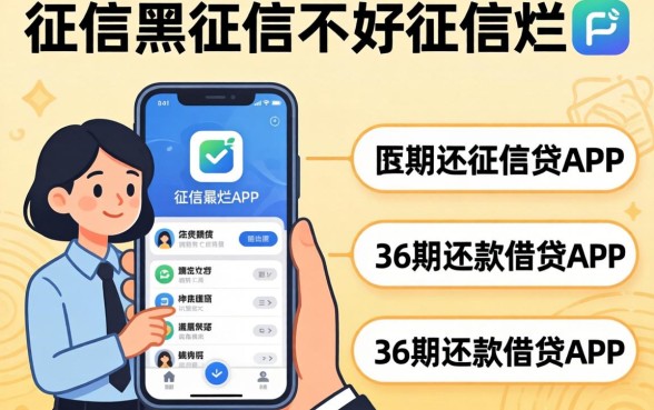 汇总征信黑征信不好征信烂36期还款的借贷app