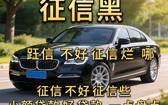 征信黑征信不好征信烂哪些小额贷款好贷款一点盘点
