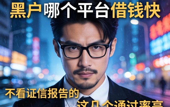 揭秘黑户哪个平台借钱快不看征信报告的，这几个通过率高