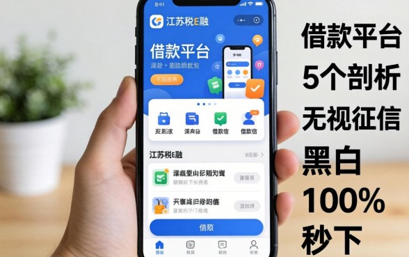 类似江苏税e融app一样的借款平台,深入剖析5个无视征信黑白100%秒下软件