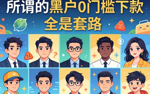 我试了十几个平台才发现，所谓的黑户0门槛下款全是套路