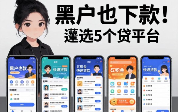 黑户也下款的网贷平台,遴选5个公积金快速贷款软件