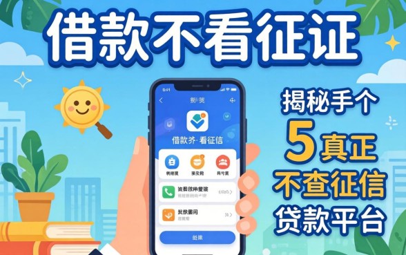 哪个app借款不看征信，揭秘5个真正不查征信的贷款平台