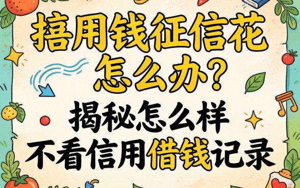 急用钱征信花怎么办?揭秘怎么样不看信用借钱记录