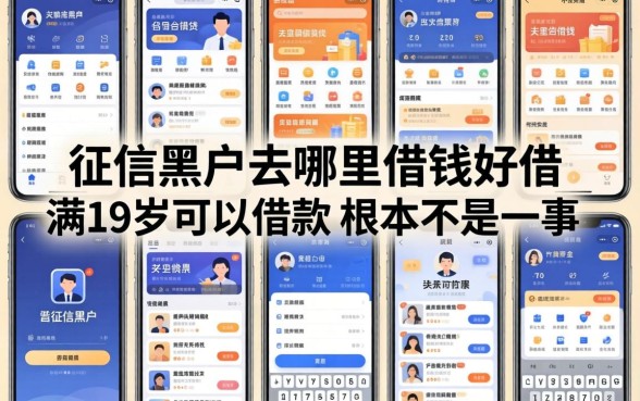 我翻了十几个平台,发现征信黑户去哪里借钱好借和满19岁可以借款的app根本不是一回事