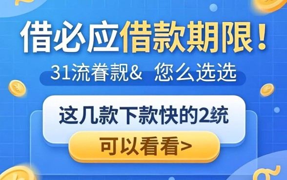 有借必应借款期限怎么选？这几款下款快的可以看看