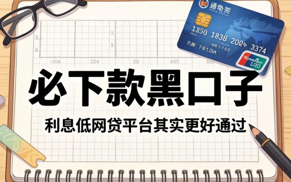 我整理了所谓必下款黑口子,发现利息低的网贷平台其实更好通过