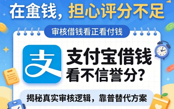 急需用钱却担心评分不足？支付宝借钱看不看信誉分？揭秘真实审核逻辑与靠谱替代方案