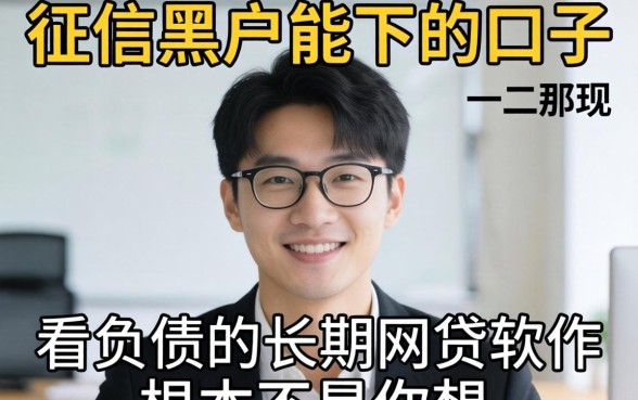 我试过那些征信黑户能下的口子，发现不看负债的长期网贷软件根本不是你想的那样