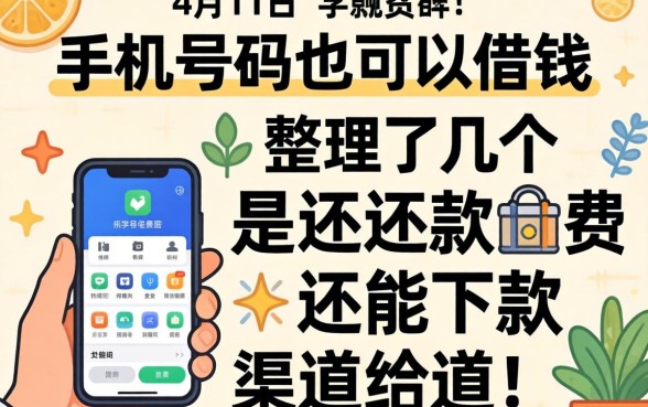 揭秘手机号码也可以借钱，整理了几个还能下款的渠道