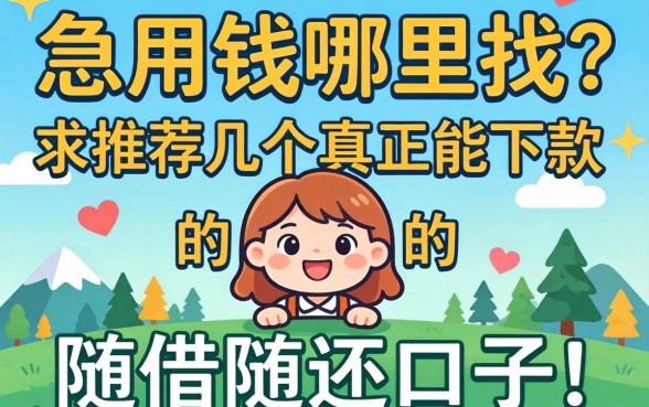 急用钱哪里找？求推荐几个真正能下款的随借随还口子！