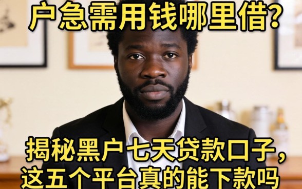 黑户急需用钱哪里借？揭秘黑户七天贷款口子，这五个平台真的能下款吗？
