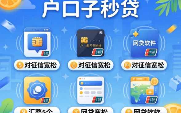 黑户口子秒贷，汇整5个对征信宽松的网贷软件