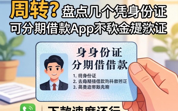 急需周转？盘点几个凭身份证可分期借款app，下款速度还行