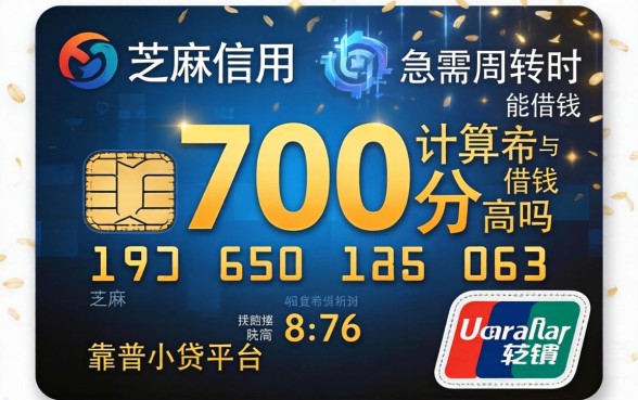 芝麻信用700分算高吗？急需周转时能借钱的靠谱小贷平台有哪些？
