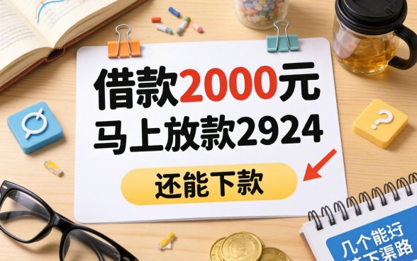 急需借款2000元马上放款2924,整理了几个还能下款的渠道