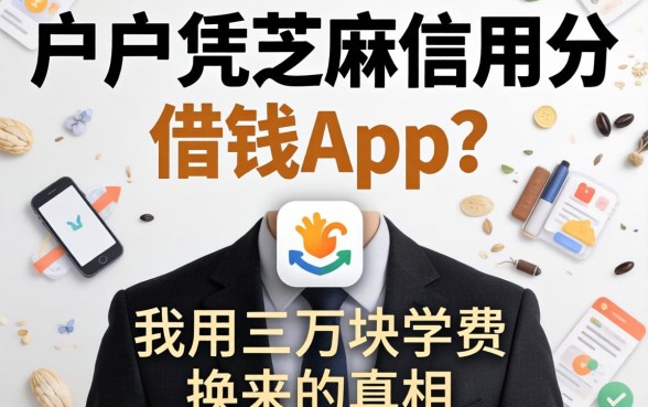 黑户凭芝麻信用分借钱的app？我用三万块学费换来的真相
