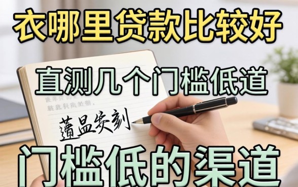 没有资质去哪里贷款比较好？实测几个门槛低的渠道