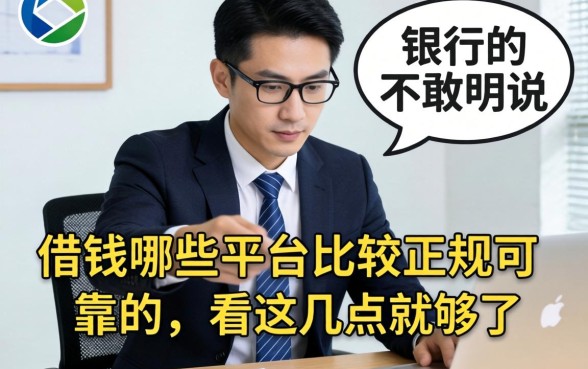 银行经理不敢明说：借钱哪些平台比较正规可靠的，看这几点就够了