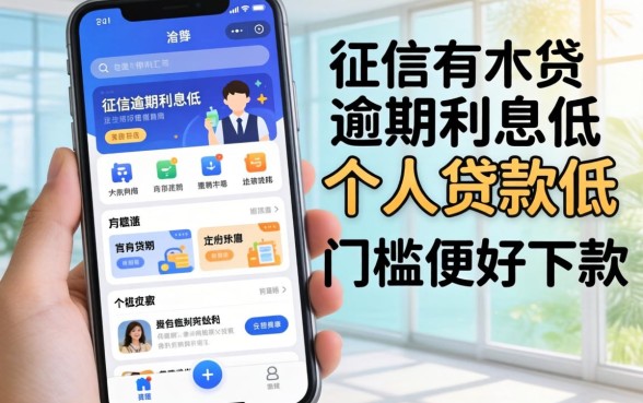 盘点几个征信有逾期利息低的个人贷款软件，门槛低好下款