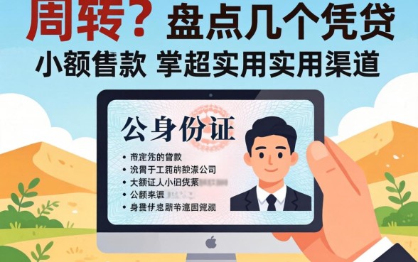 急需周转?盘点几个凭身份证贷小额贷款的实用渠道