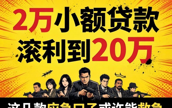 警惕2万小额贷款滚利到20万,这几款应急口子或许能救急