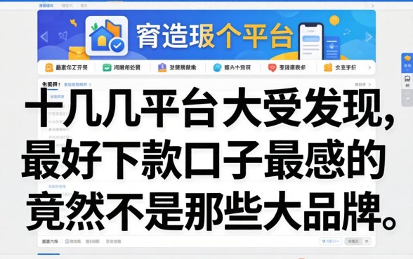 我试了十几个平台，发现最好下款的口子竟然不是那些大牌子