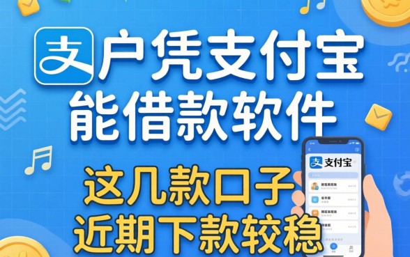 黑户凭支付宝能借款的软件：这几款口子近期下款较稳