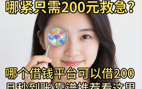 手头紧只需200元救急?哪个借钱平台可以借200且秒到账?靠谱推荐看这里