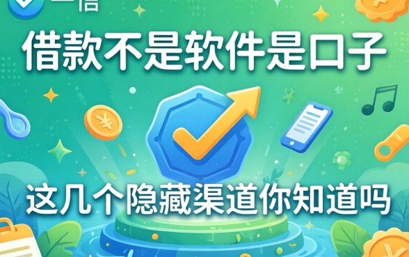 揭秘借款不是软件是口子,这几个隐藏渠道你知道吗