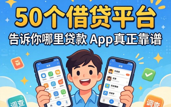 调查了50个借贷平台，告诉你有哪里可以贷款的app真正靠谱