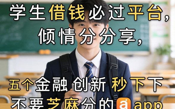 学生借钱必过平台，倾情分享五个金融创新秒下不要芝麻分的app