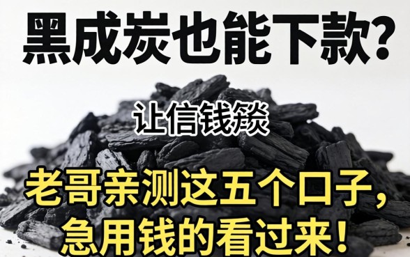 征信黑成炭也能下款？老哥亲测这五个口子，急用钱的看过来！