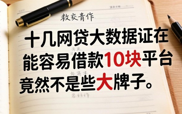 我翻了十几个网贷大数据，发现能容易借款1万块的平台竟然不是那些大牌子