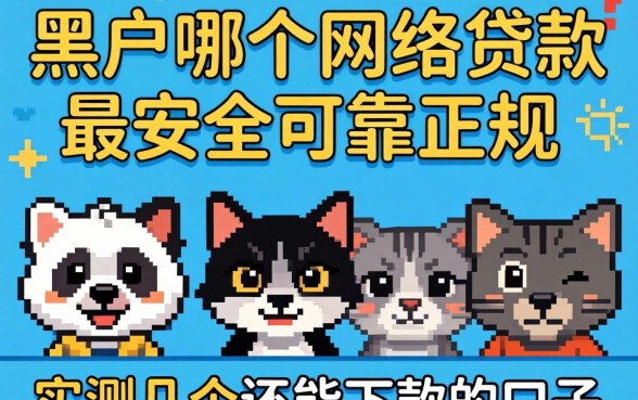 黑户哪个网络贷款最安全可靠正规？实测几个还能下款的口子