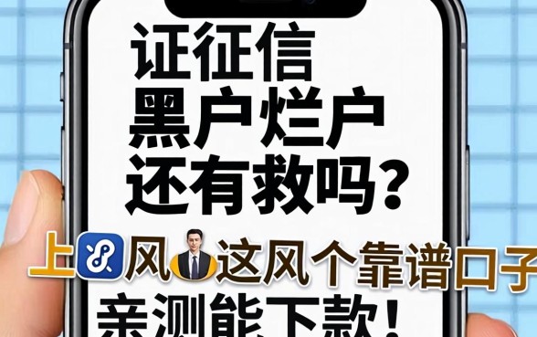 征信黑户烂户还有救吗？手机上这几个靠谱口子亲测能下款！