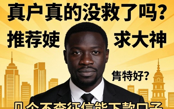 黑户真的没救了吗?求大神推荐几个不查征信能下款的口子!