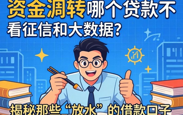 急需资金周转？哪个贷款不看征信和大数据？揭秘那些“放水”的借款口子