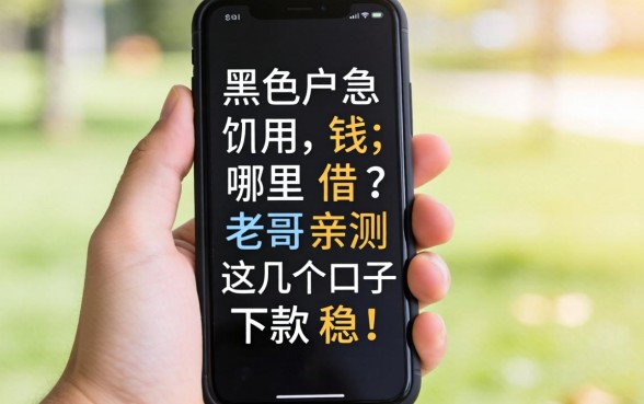 手机黑户急用钱哪里借？老哥亲测这几个口子下款稳！