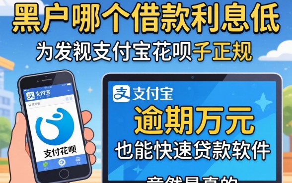 我试了黑户哪个借款利息低正规，发现支付宝花呗逾期万元也能快速贷款软件竟然是真的